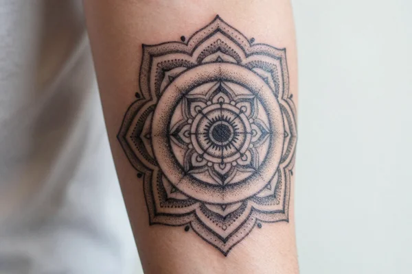 Geometric mandala (fine dotwork)